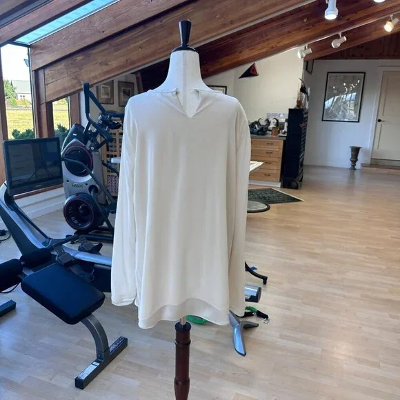 Brunello Cucinelli Layered Long Sleeve Silk Stop XXL - Picture 7 of 10